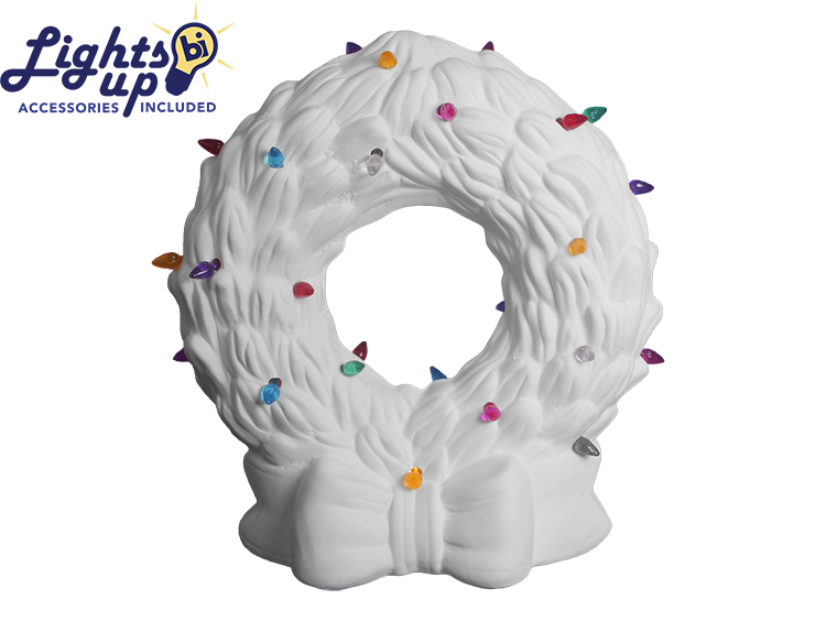 Lighted Wreath before painting