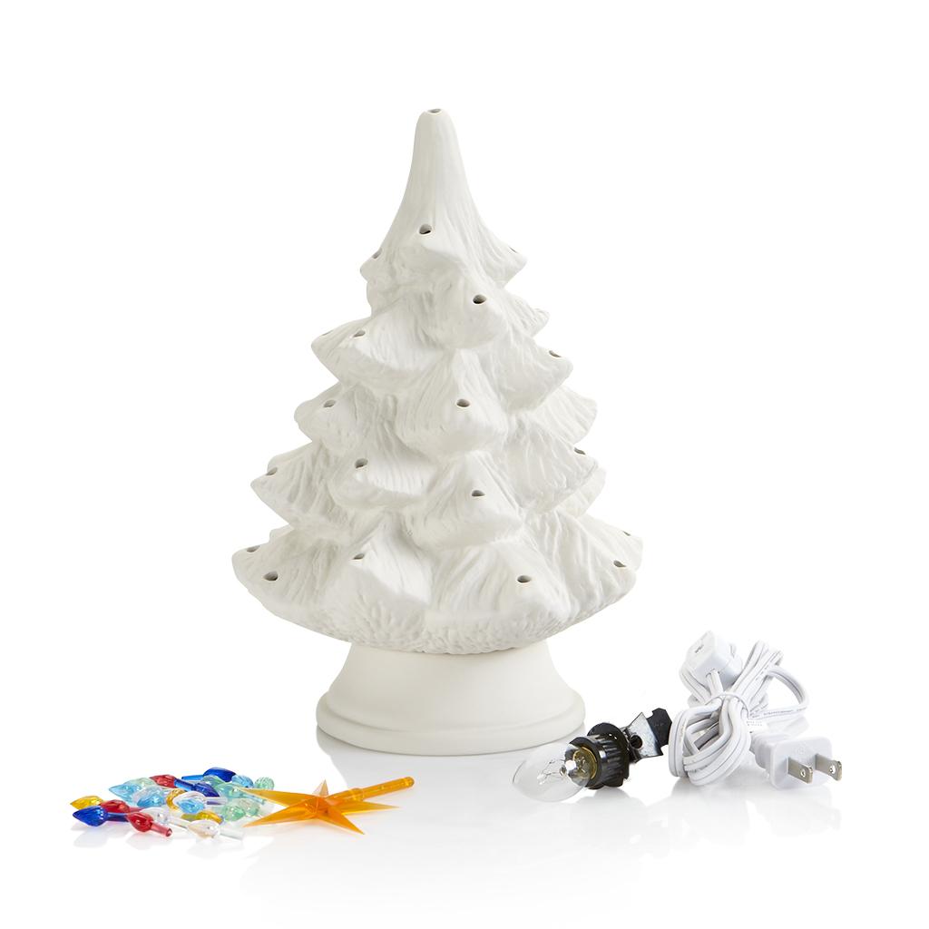 9" Small Lighted Tree before painting