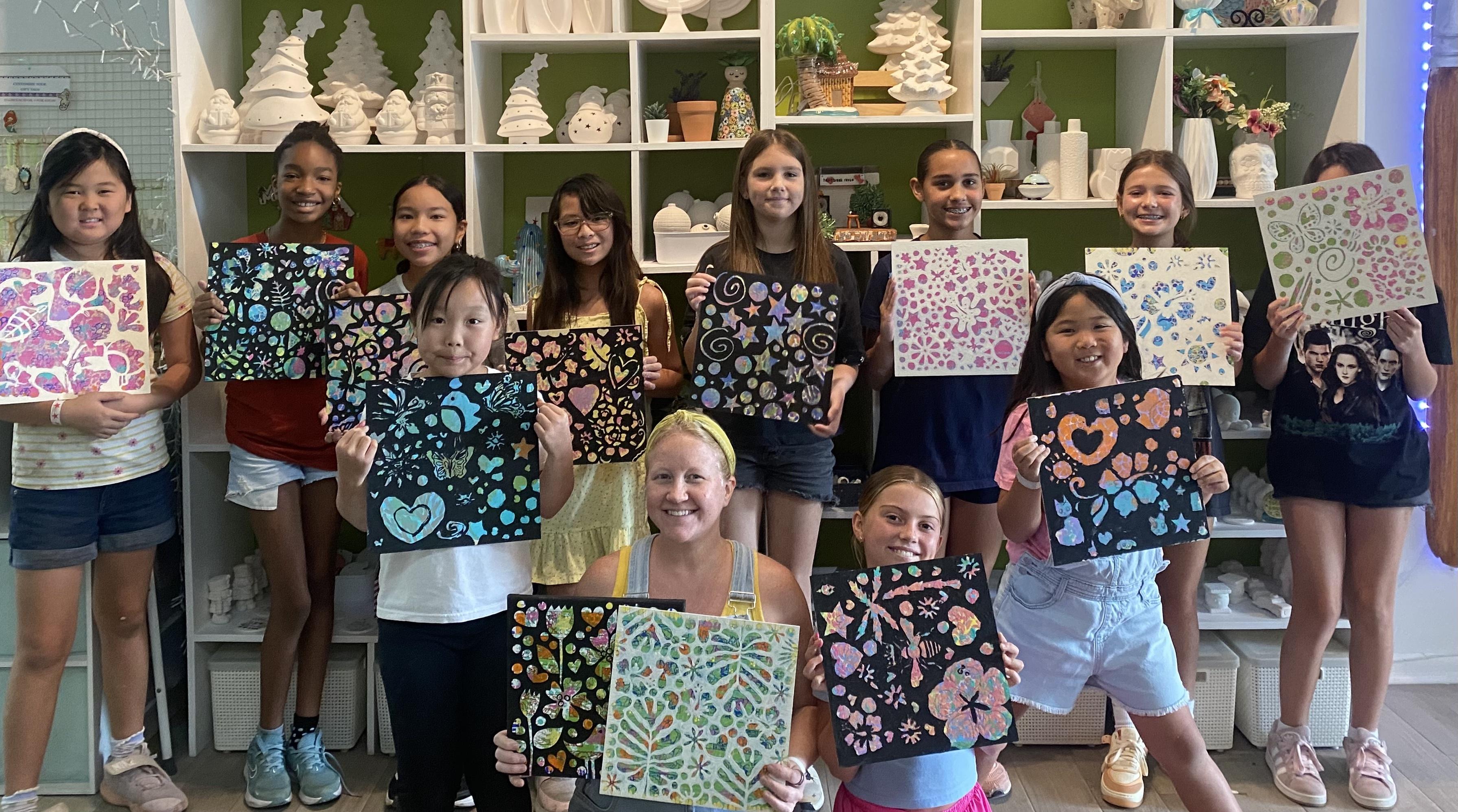 Summer campers at Joe Picasso's