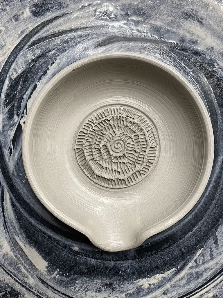 Decorated pottery from the display wall